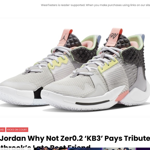 Jordan Other - Jordan Why Not 2.0 KB3 Like New